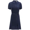 YMC Women's Pleat Midi Dress - Navy - Image 1