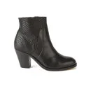 Hudson London Women's Slade Snake Leather Heeled Ankle Boots - Black Image 1