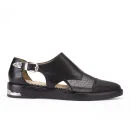 Toga Pulla Women's Buckle Leather Shoes - Black