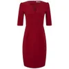 Matthew Williamson Women's Deep V-Neck Stretch Tailored Dress - Red - Image 1