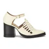 Purified Women's Nix Block Heel Woven Leather Shoes - Off White Highshine - Image 1
