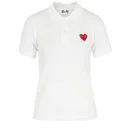 Comme des Garcons PLAY Women's T005 PLAY Ladies Polo Shirt - White Image 1