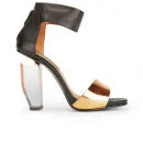 Miista Women's Jayda Perspex Heeled Leather Sandals - Black/Bronze