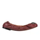 See By Chloé Women's Clara Leather Ballet Pumps - Wine Image 1