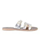Paul Smith Shoes Women's Eugene Leather Sandals - Silver Mirror Metallic