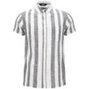 NEUW Men's Sharp Short Sleeved Shirt - Black Stripe - Image 1