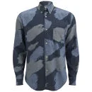 Our Legacy Men's 1950's Painted Camo Long Sleeve Shirt - Blue Image 1