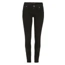 Nudie Women's Tight Long John Organic Skinny Jeans - Black Black