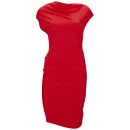 Helmut Lang Women's Sonar Wool Draped Dress - Red Image 1