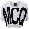 McQ Alexander McQueen Women's Logo Print Cropped T-Shirt - White - Image 1