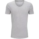 J.Lindeberg Men's Axtell Scoop T-Shirt - Light Grey Image 1