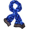 Lara Bohinc Leopard Blue Silk Scarf - Blue - Image 1