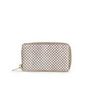 Sophie Hulme Mini Gold Spine Snake/Leather Wallet - Chequered Snakeskin