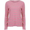 Armor Lux Women's Linen LS Striped Shirt - Nature/Raspberry  - Image 1