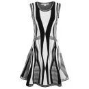 Diane von Furstenberg Women's Gabby Flared Stretch Dress - Black/White
