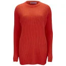 T by Alexander Wang Women's Mohair Knit Crew Neck Pullover Dress - Infrared Image 1