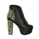 Jeffrey Campbell Women's Lita Spike Shoes - Black/Silver Image 1