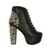 Jeffrey Campbell Women's Lita Spike Shoes - Black/Silver - Image 1