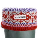 Hunter Women's Fairisle Pattern Cuff Welly Socks - Multi Red/Royal Purple