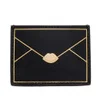 Lulu Guinness Patent Lip Fastening Envelope Cardholder - Black - Image 1