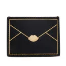 Lulu Guinness Patent Lip Fastening Envelope Cardholder - Black