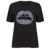 Markus Lupfer Women's Lara Lip Sequin T-Shirt - Black - Image 1