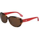 Calvin Klein Oval Sunglasses - Havana/Red Image 1