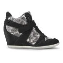 Ash Women's Bisou Ter Wedged Trainers - Black/White Sole
