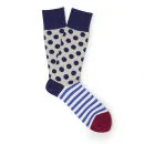Paul Smith Accessories Men's Block Polka Dot Socks - Beige Multi Image 1