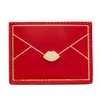 Lulu Guinness Patent Lip Fastening Envelope Cardholder - Red - Image 1