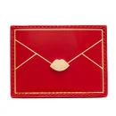 Lulu Guinness Patent Lip Fastening Envelope Cardholder - Red Image 1