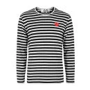 Comme des Garcons PLAY Men's T164 Stripe T-Shirt - Black