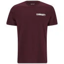 Carhartt Men's College Script T-Shirt - Bordeaux/White