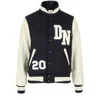 Dehen Men's Signature Varsity Jacket - Navy & White - Image 1