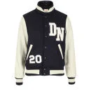 Dehen Men's Signature Varsity Jacket - Navy & White