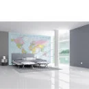 World Map in Stunning Digital Colour Wall Mural Image 1