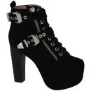 Jeffrey Campbell Women's Lita Suede Buckle Boots - Black