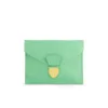 Sophie Hulme Large Spear Tab Leather Pouch - Fluro Green - Image 1
