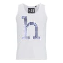 Han Kjobenhavn Men's 'H' Tank Top - White/Blue