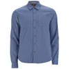 Scotch & Soda Men's Cotton/Melange Long Sleeve Worker Shirt - Blue Melange - Image 1