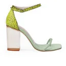 Opening Ceremony Women's Jindo Ankle Strap Leather Heeled Sandals - Tetra/Mint