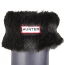 Hunter Women's Soft Furry Cuff Welly Socks - Panther Black
