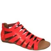 Grafea Women's Gladiator Leather Sandals - Neon Pink   - Image 1
