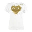Comme des Garcons PLAY Women's AZ-T131 T-Shirt - White & Gold Image 1