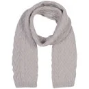 Johnstons of Elgin Cable Knit Cashmere Scarf - Agate Image 1