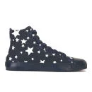 YMC Women's Star High Top Canvas Trainers - Navy Image 1