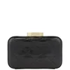 Lulu Guinness Quilted Lips Patent Leather Fifi Leather Clutch - Black - Image 1