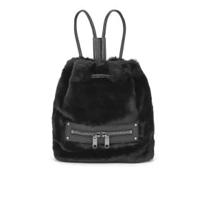 MILLY Skylar Fur Collection Backpack - Black