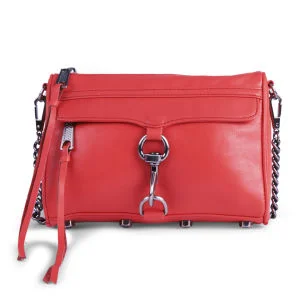 Rebecca Minkoff Mini Mac Small Leather Cross Body Bag - Hot Red Image 1