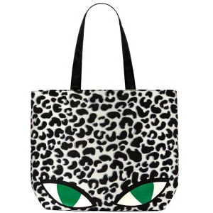 Lulu Guinness Lily Wild Cat Tote - Stone/Black